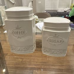 Coffee And sugar containers