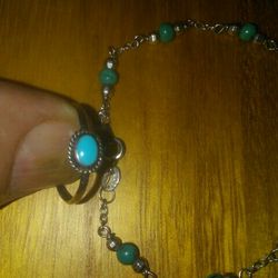 Sterling silver. Ring Bracelets. Turquoises