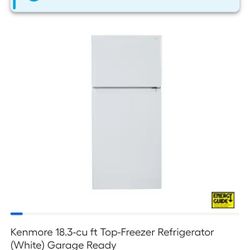 Kenmore Fridge - 18.3cu Ft - Garage Ready