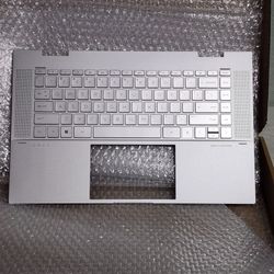For  HP Envy 15-ES 15M-ES 15T-ES Palmrest Backlit KEYBOARD Silver M45474-001 US