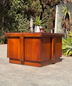 Mid Century Modern Vintage Brutalist Lane Walnut Coffee Table