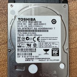 Toshiba MQ01ABD100 1TB 5400RPM 2.5" SATA 3Gb/s Hard Drive