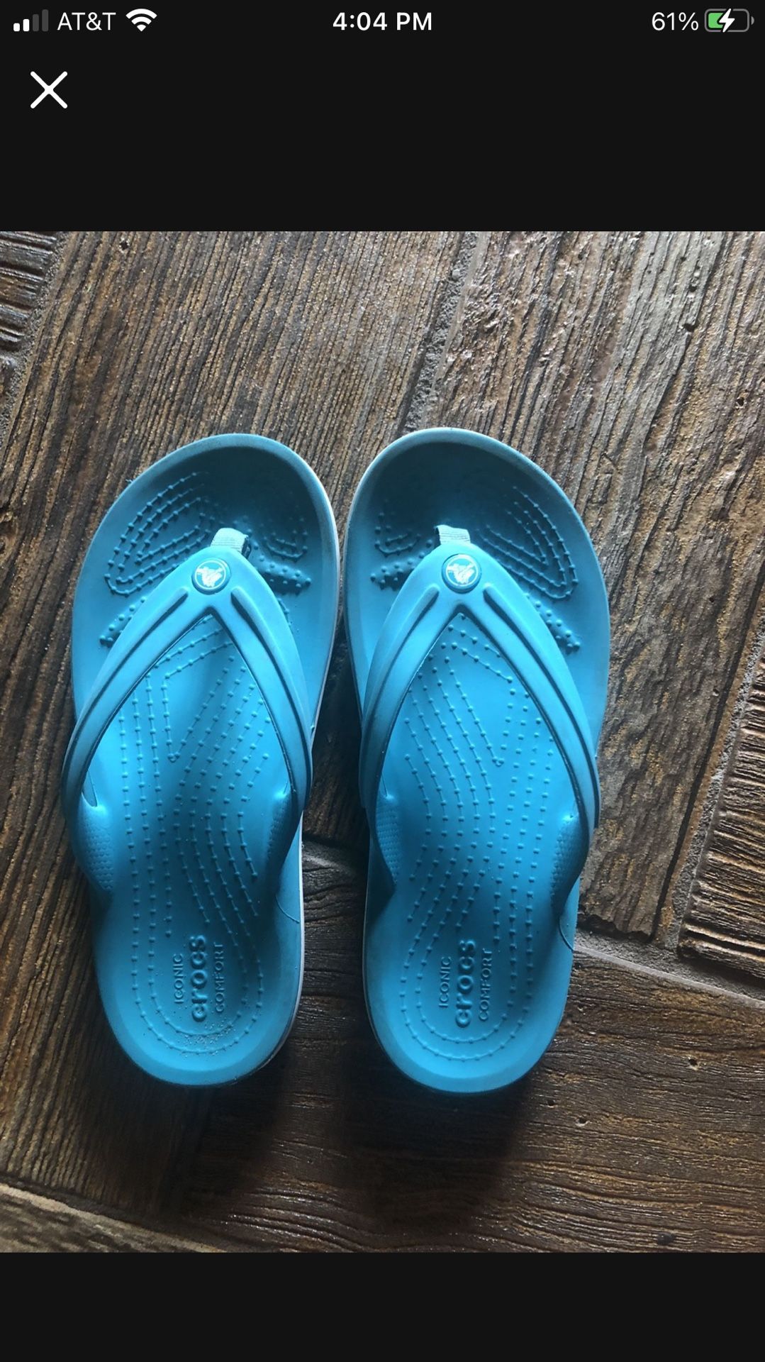 Croc Youth Size 3 Flip Flops