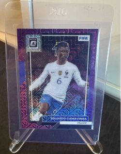 2022-23 Panini Donruss Eduardo Camavinga 53 Optic Purple Mojo /25