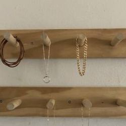 Custom made solid wood jewellery racks