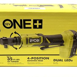 RYOBI ONE+ 18V Cordless Multi-Size Ratchet Kit with 1.5 Ah Battery and Charger 