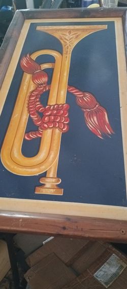 HUGE wooden Instrument Pics and Wooden Cello Nice On Wall In Music Shop 