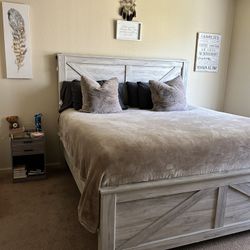 Ashley King Bed Frame And Box Springs 