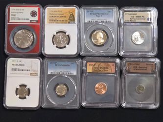 Certified Coin Collection Lot – NGC, PCGS & ICG Graded Coins | 8 Certified Slabs | Rare & Proof Coins