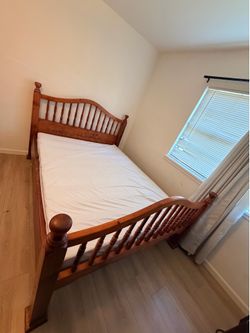 Delivery Available Queen Size Solid Wood Bed Frame + Box Spring