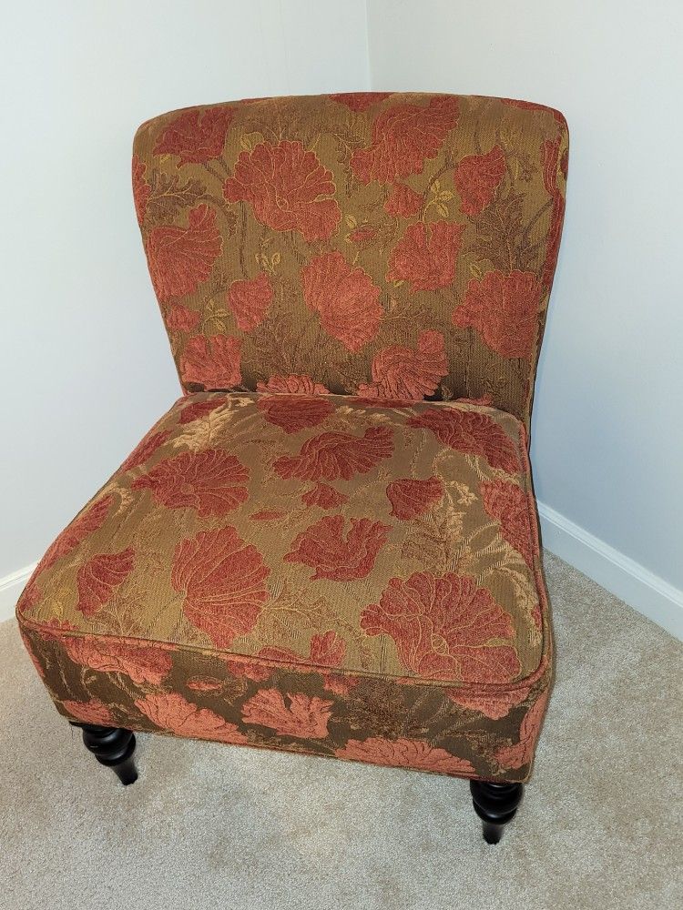 Accent Chair (Red Copper And Brown Tones)
