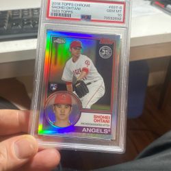 2018 Topps Chrome Shohei Ohtani Rookie 1983 Topps Refractor PSA 10