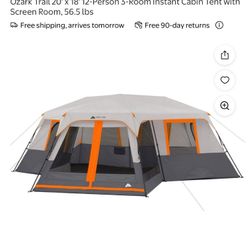 Ozark Trail  3-Room Instant Cabin Tent 