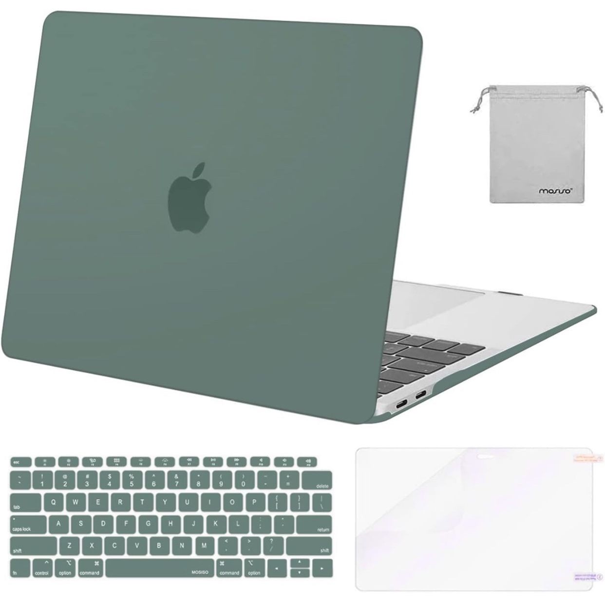 MacBook Air 13 Inch Plastic Hard Shell&Keyboard Cover&Screen Protector&Storage Bag