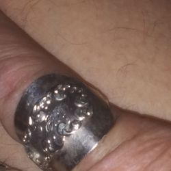 Hand Made Sterling Silver Ring.  Vintage Spoons Ring