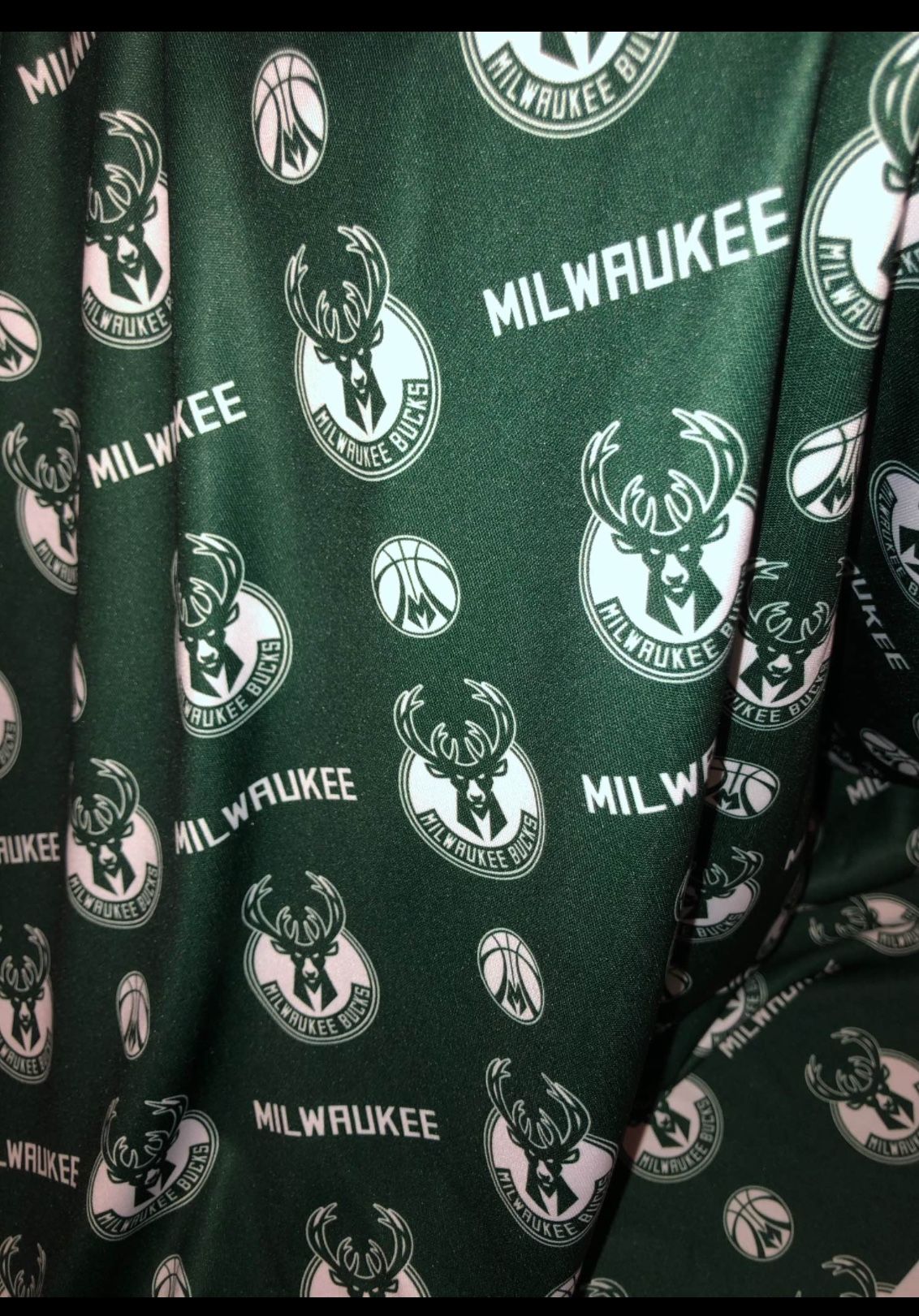 Milwaukee Bucks Basketball Pattern Fabric/tela Deportes Baloncesto