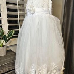 nwot: girls white party dress