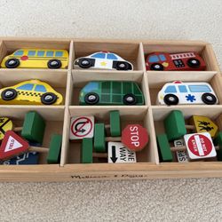Wooden Montessori Toys Melissa & Doug Vehicles Set 