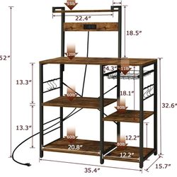 Bakers Rack With Power Outlet 