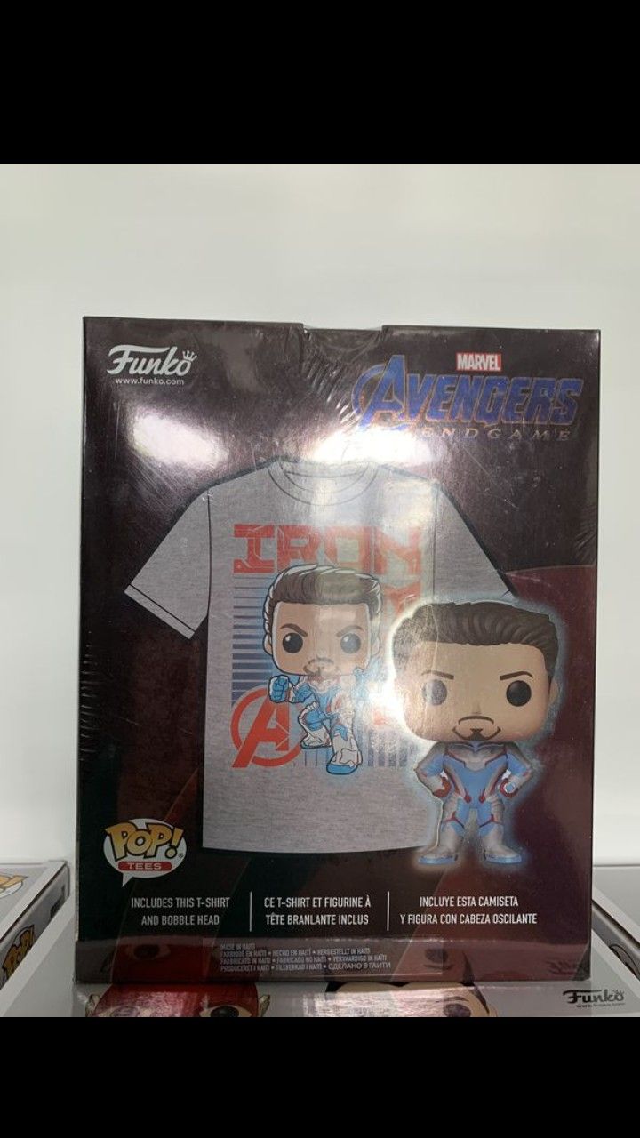 Iron Man Funko GITD Target w/shrit size LG
