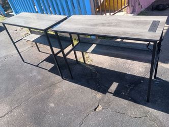 Wood metal table