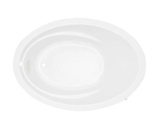SIGNATURE HARDWARE Galatia 72 x 42 in. Soaker Drop-In Bathtub End Drain in White #u3