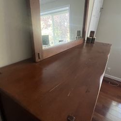 King Size Bed & Dresser (wood)
