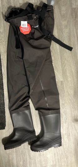 Frogg Toggs Men's Rana II Bootfoot Chest Waders, PVC Waders for Fishing with Felt Outsole, Brown, Size 10