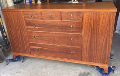 Restored Antique Buffet with Mirror