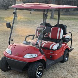 2020 4 Passenger Red/white Advanced EV Golf Cart