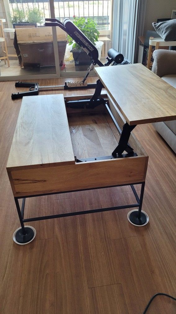 West Elm
Industrial Storage Pop-Up Coffee Table