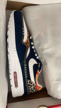 Nike Air Max 1 Premium Denim Leopard Brand New 