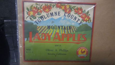 Apple crate label