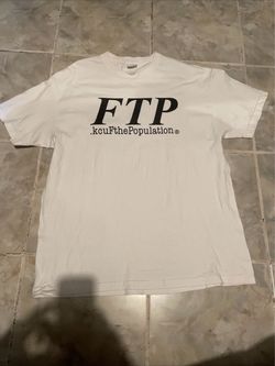 FTP F The Population Tee Shirt Men’s XL White Short Sleeve OG Logo