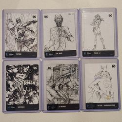 DC by HRO Chapter 2 Complete Set Superior Sketch Art / Pencils Unscanned 6 Cards