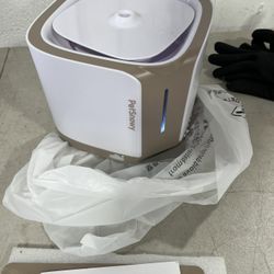 New - PetSnowy SNOW+ Automatic Cat Water Fountain, 68-fl oz, Classic-Blue