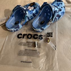 Bape Crocs Men’s 6 Fits Kids 6 As Well 