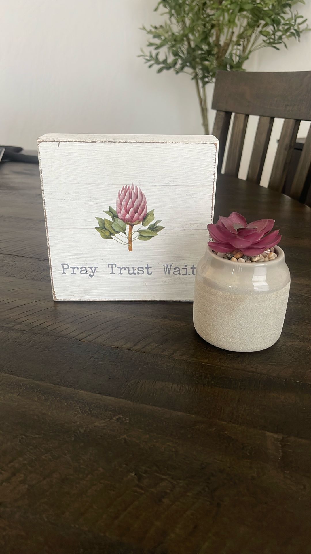 Wooden Decor With Plant