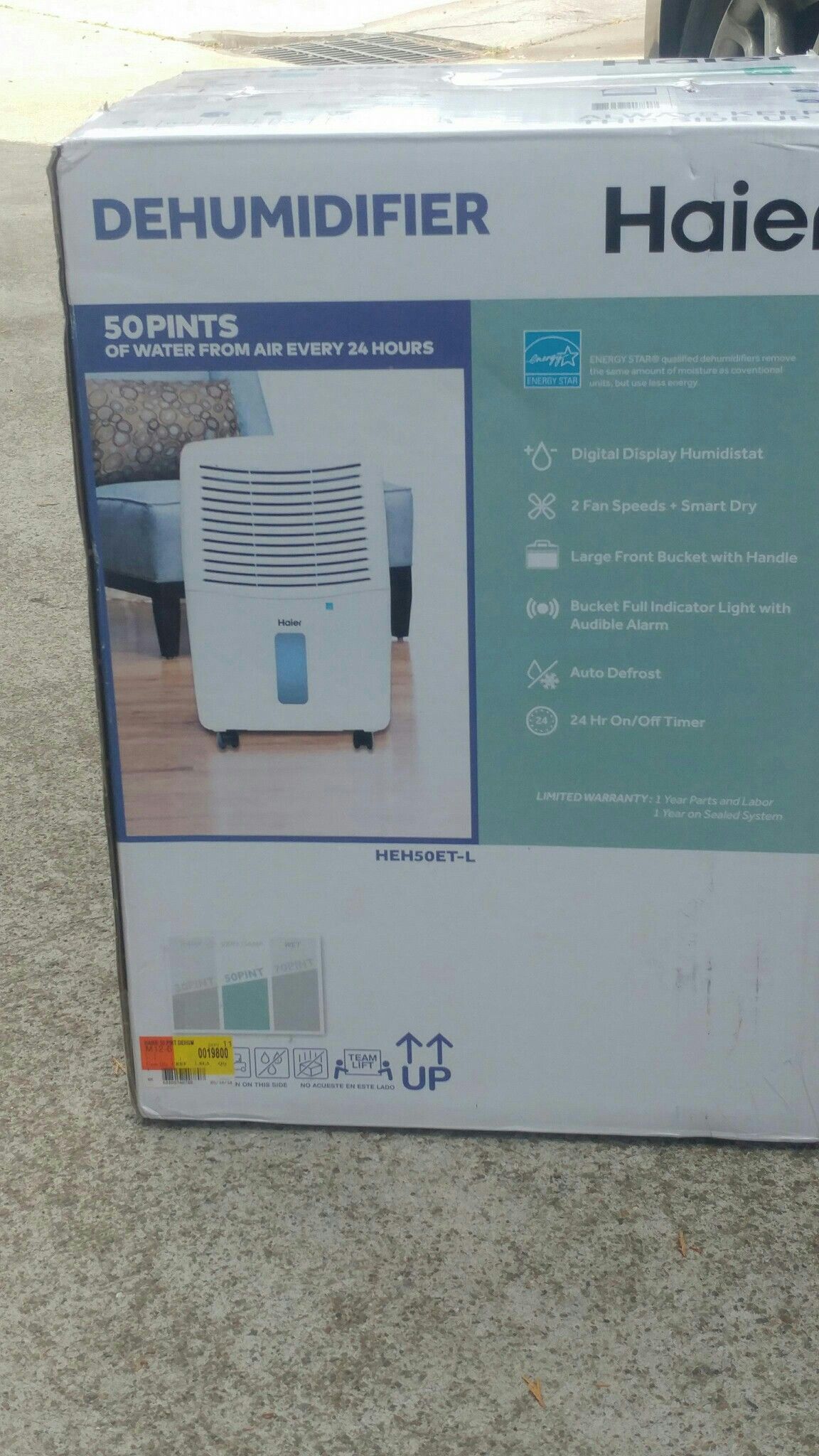 Haier Dehumidifier 50 pints