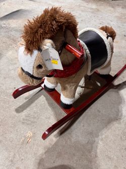 Red Shed Plush Rocking Horse