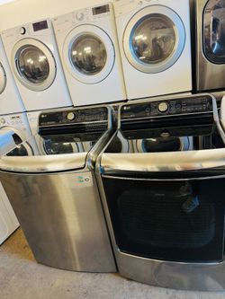 LG Top Load Washer & Dryer Set – Stainless Steel Finish