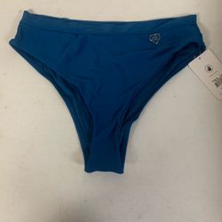 Body Glove Women’s Standard Smoothies Marlee High Waist Solid Bikini Bottom Swimsuit. Sz L.    Blue.                   Ez