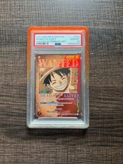 2023 One Piece Op03 EN Monkey D. Luffy #012 Wanted Alternate Art PSA 10 Gem Mint