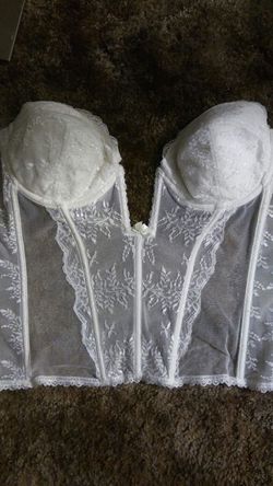 Jezebel Bridal Bustier - White - Lace