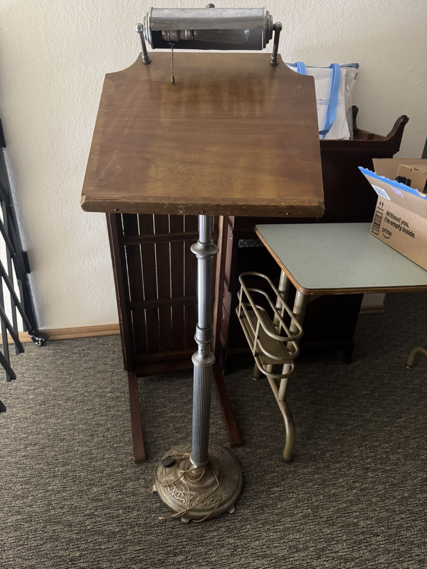 Antique Podium with light