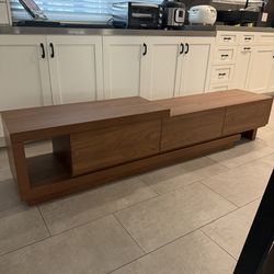 Modern Extendable TV Stand Media Console With Storage Drawers