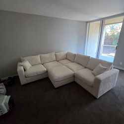 New 99x99 Corduroy Sectional Couch / Free Delivery 