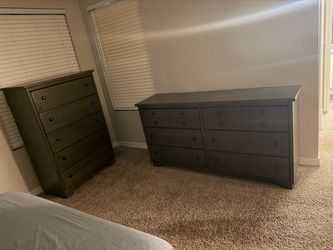 Dresser and tall drawer set