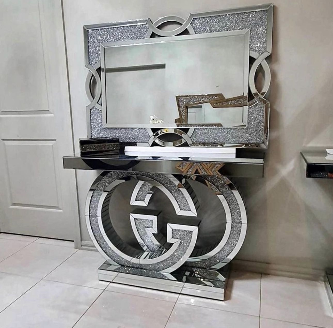 Brand New Mirror Console Table With Mirror,New Products : American Fashion Style Bags On Sale