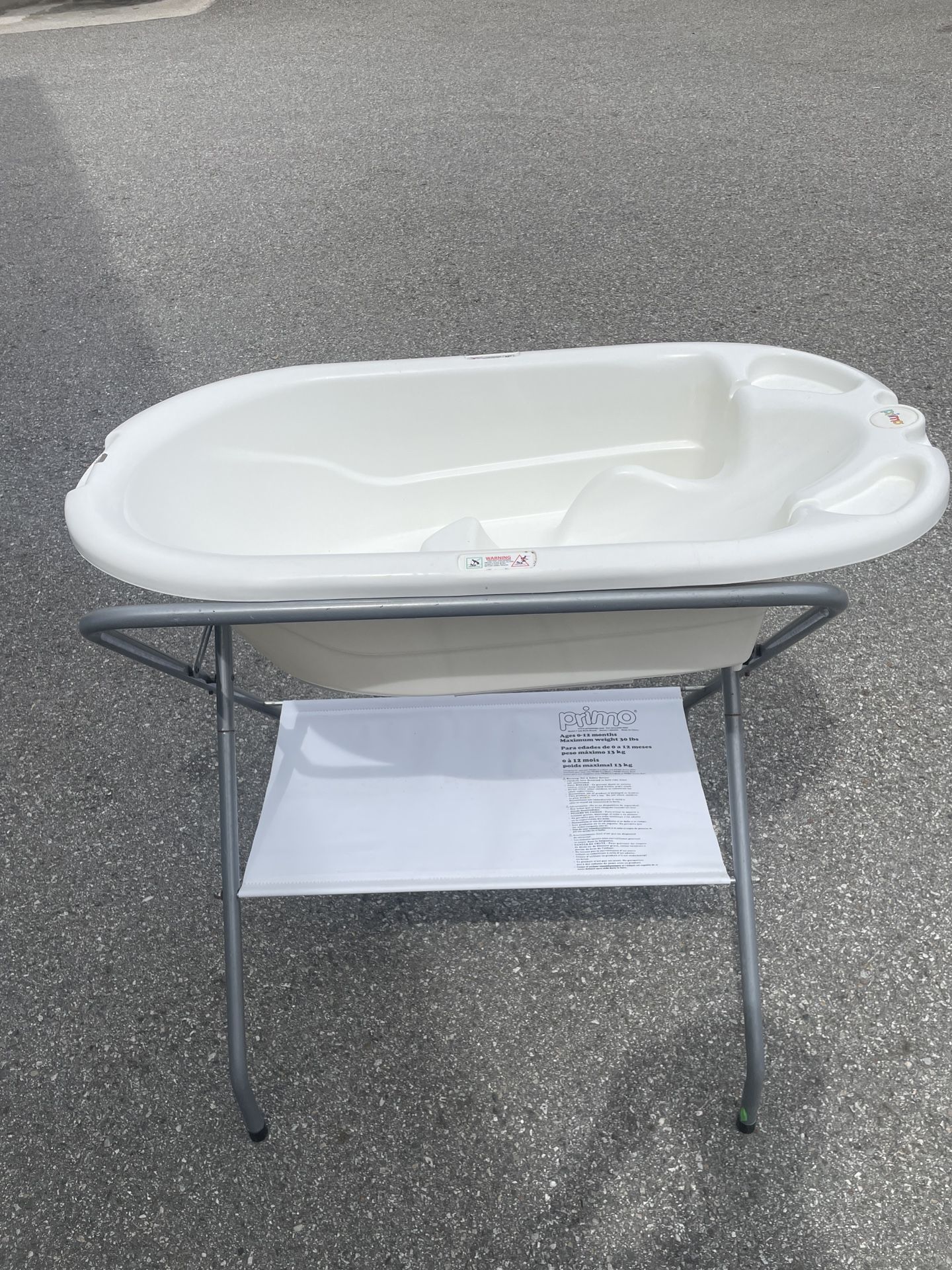 Primo Bathtub For 0-12 Months Ages + Stand